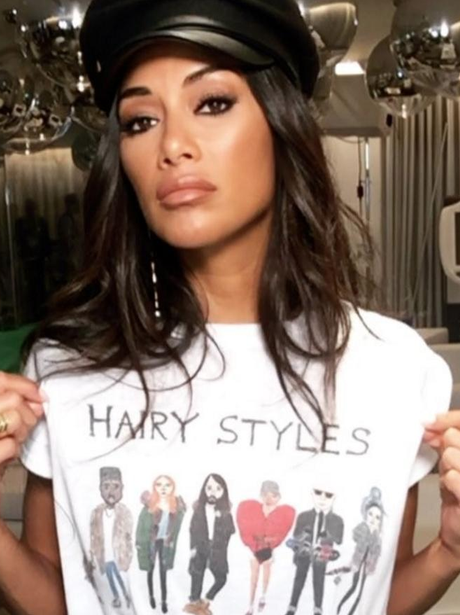 Nicole Scherzinger wears Hairy Styles t-shirt