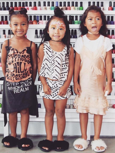 North West goes to a nail polish party