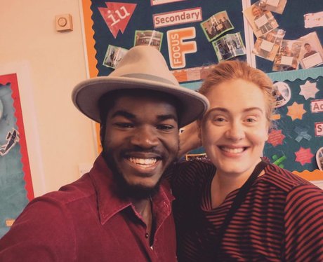 Adele visits young people effected by Grenfell
