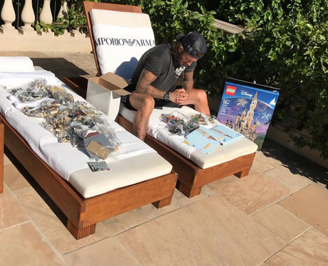 David Beckham attempts to do princess puzzle