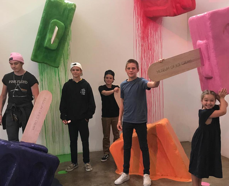 The Beckham's head to the ice cream museum