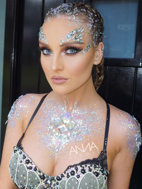 Perrie Edwards gets jewelled up for V Festival