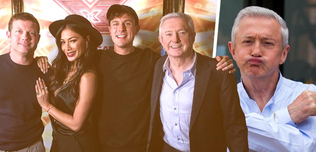 X Factor judge Louis Walsh in high spirits as he walks past Brown