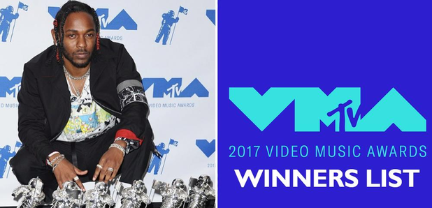 MTV VMAS 2017 winners list