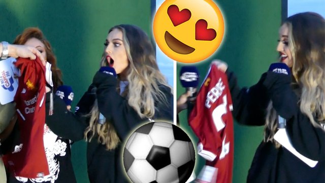 Perrie Edwards Liverpool shirt 