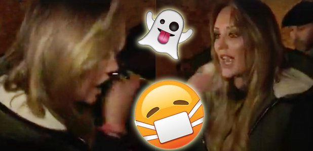 Charlotte Crosby throws up ghost hunt 