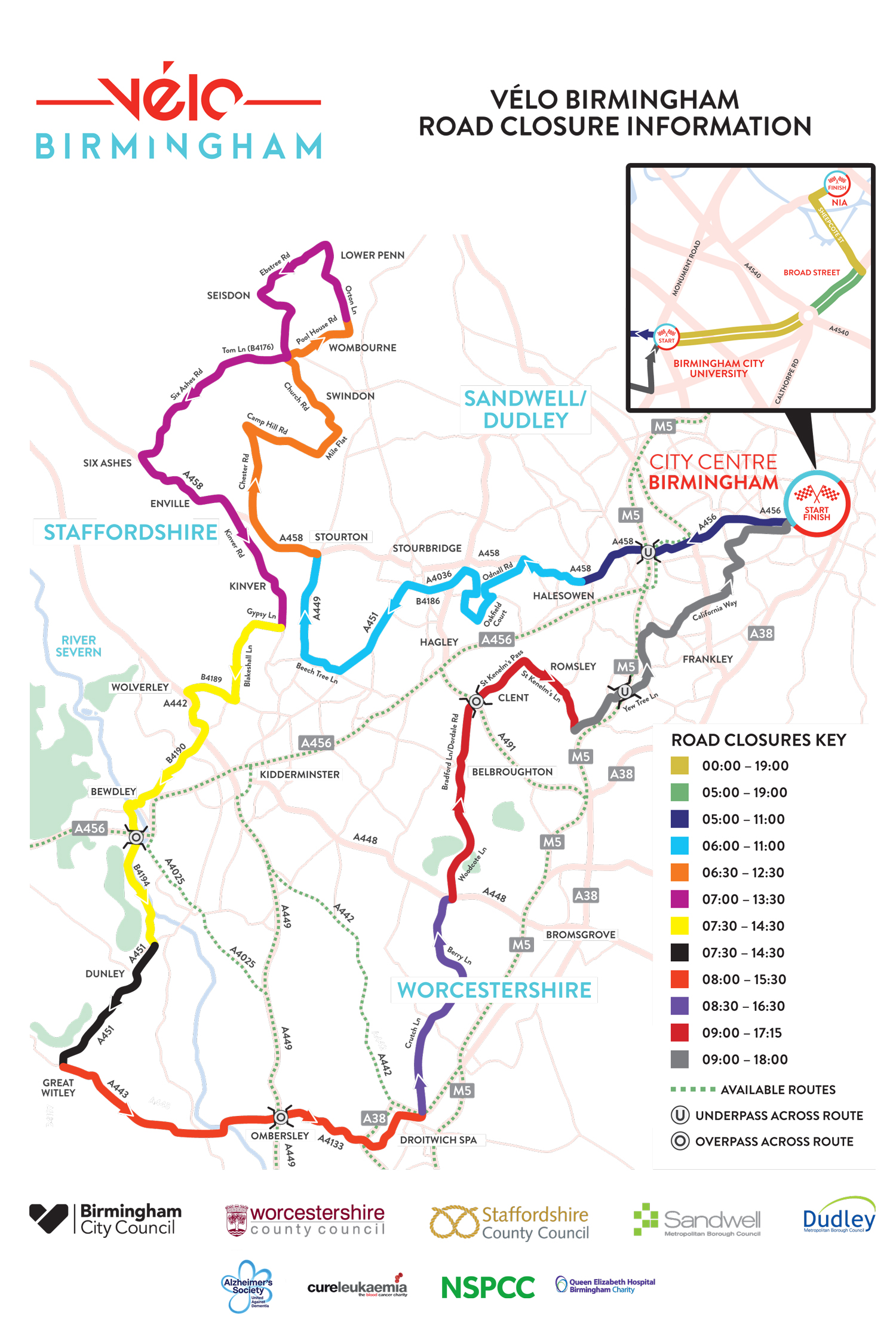 Road closures for velo birmingham