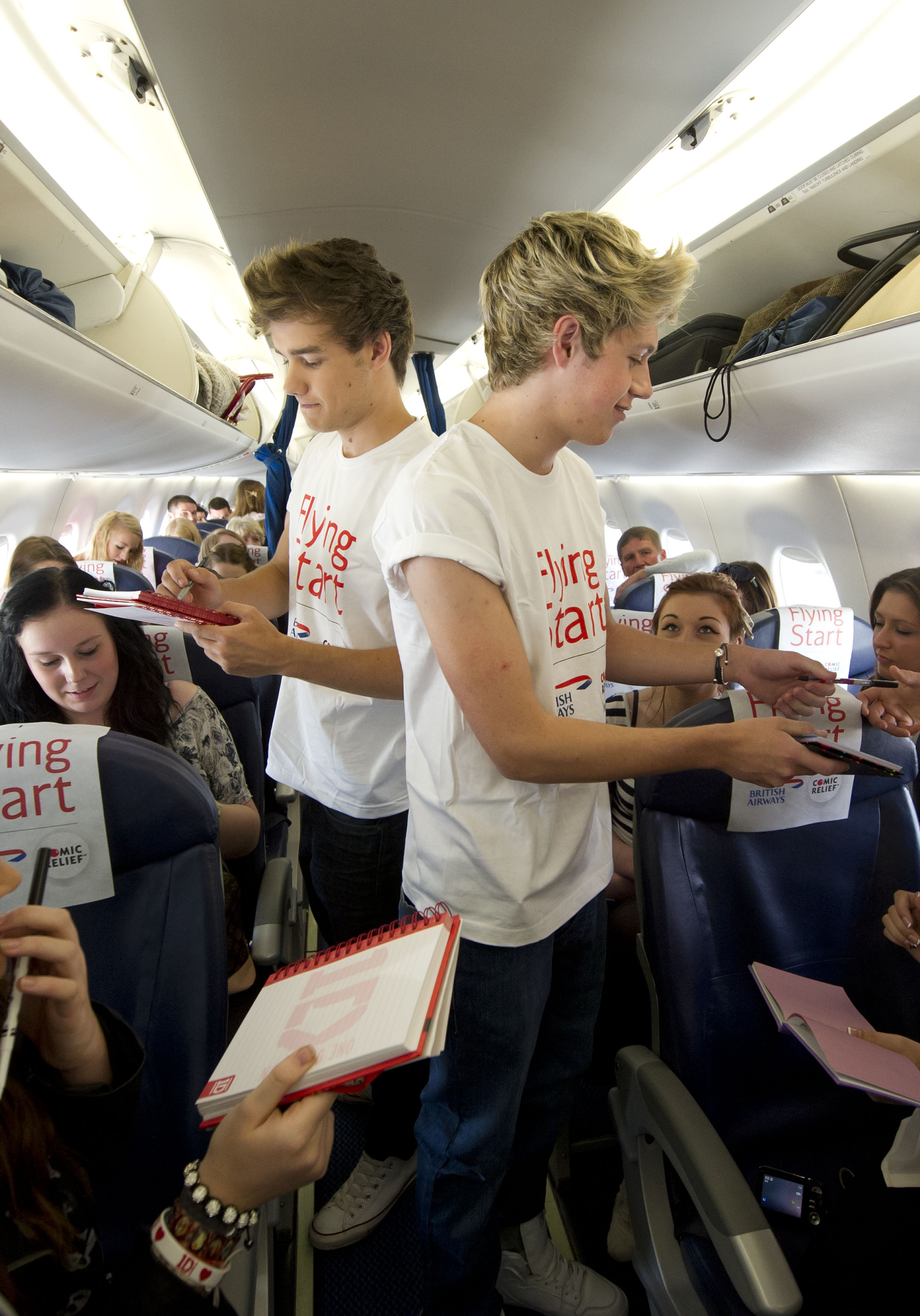 Liam Payne & Niall Horan On A Charity Flight