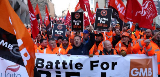 BiFab workers march through Edinburgh