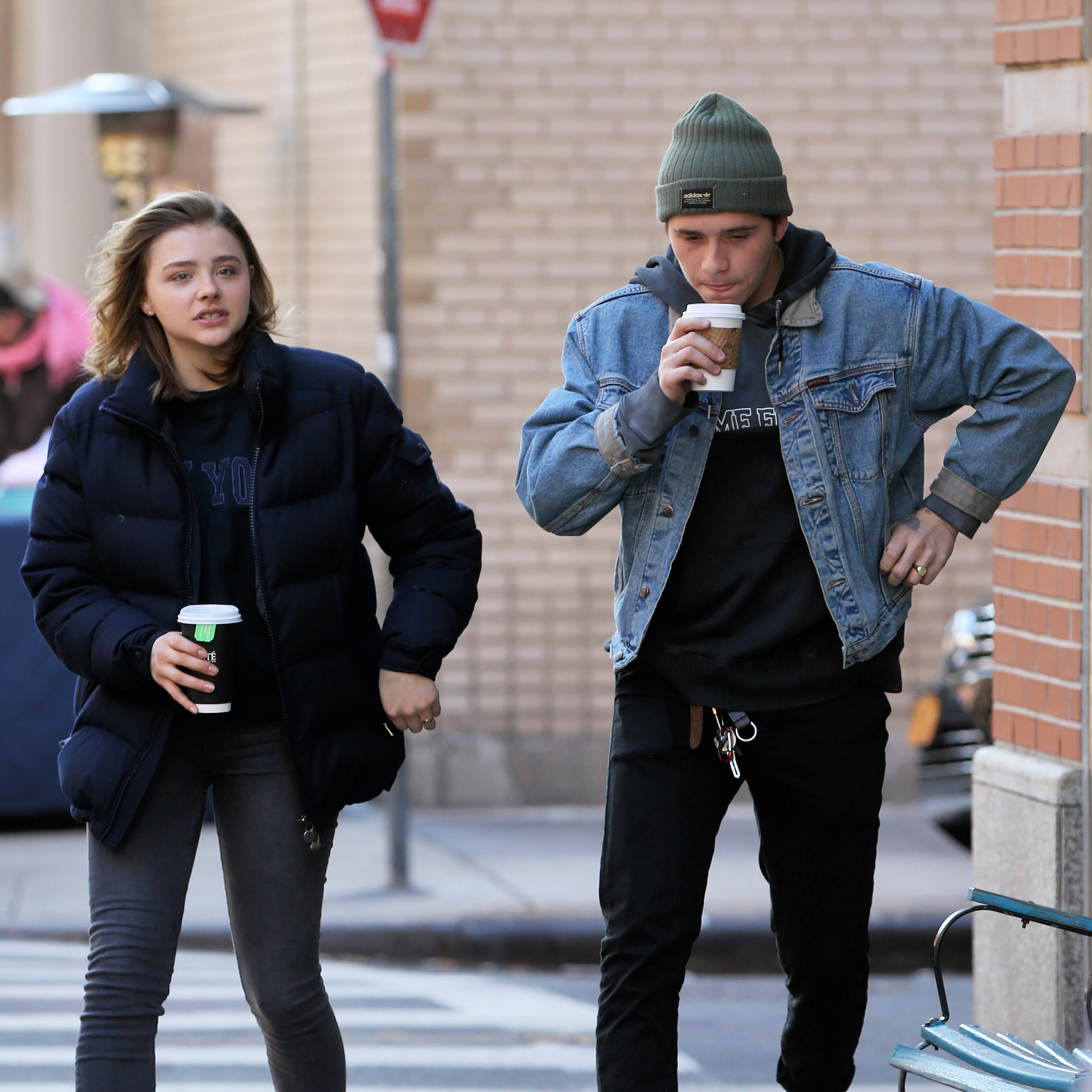 Brooklyn Beckham and on-off girlfriend Chloe Grace Mortez spotted together in New York