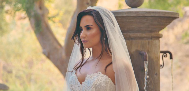Demi Lovato Wearing A Wedding Dress