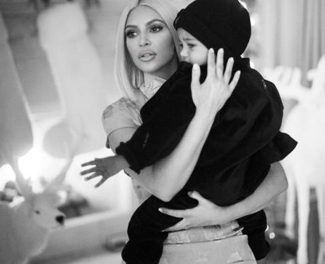 Kim Kardashian and Saint