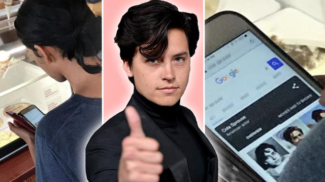 Cole Sprouse googled red carpet