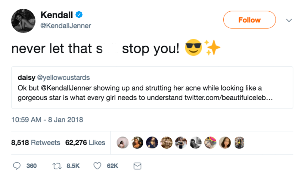 Kendall Jenner tweet