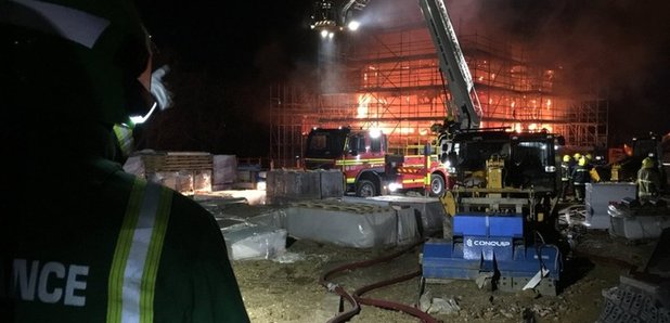 Firefighters at the scene