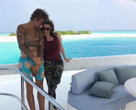Justin Bieber and his mum