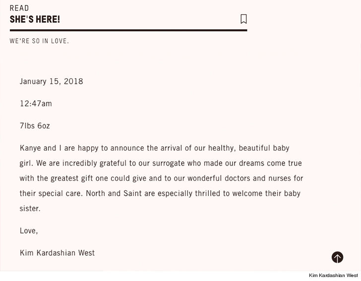 Kim Kardashian Baby Announcement