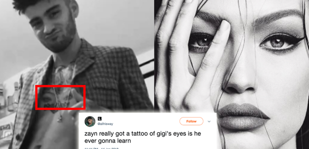 Fans Rinse Zayn's “Stupid” Tattoo Of Gigi Hadid - Capital