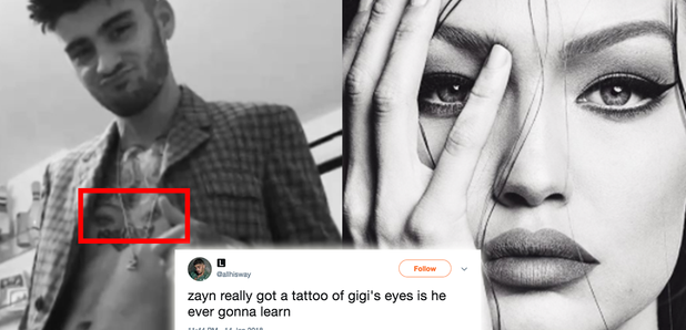 Resultado de imagem para zayn malik gigi tattoo