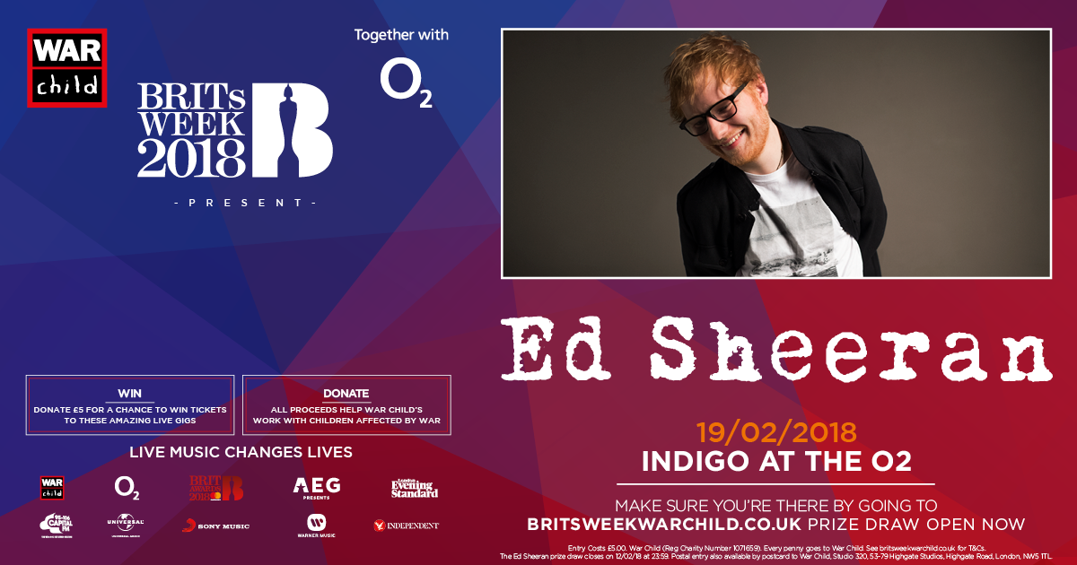 Ed Sheeran War Child Gig