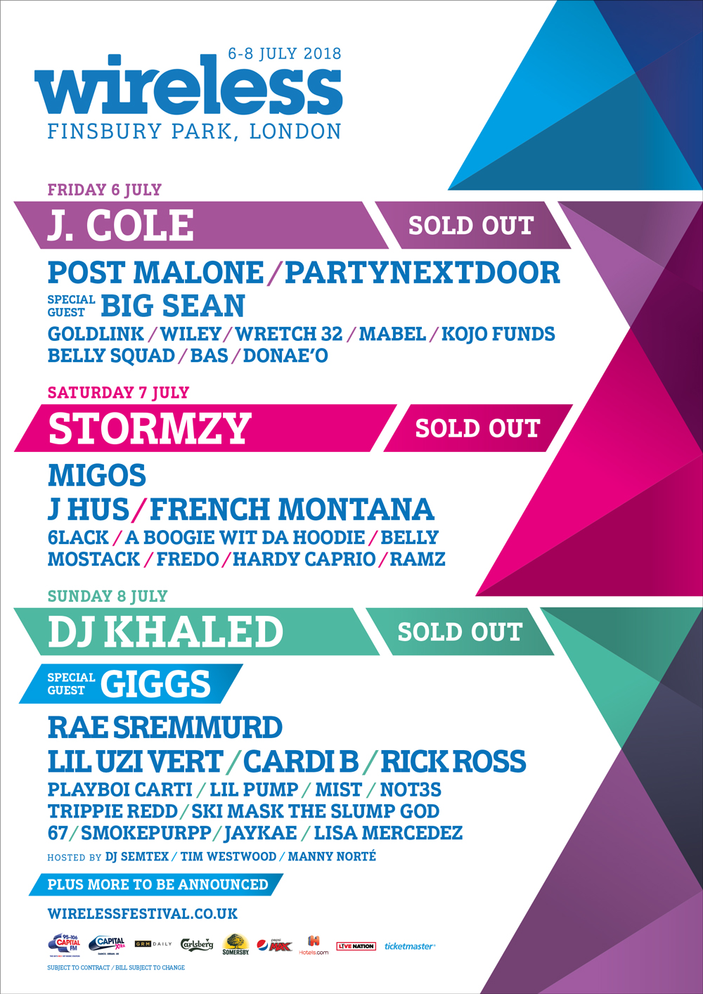 Wireless Festival 2018 Sold Out