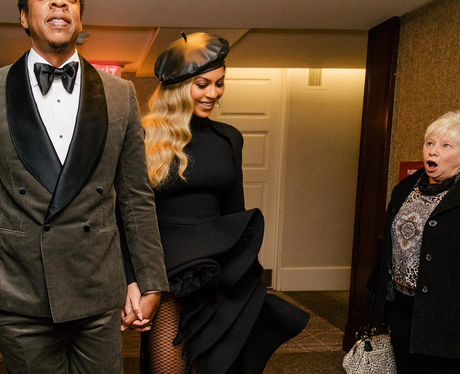 Beyonce, Jay Z and a fan