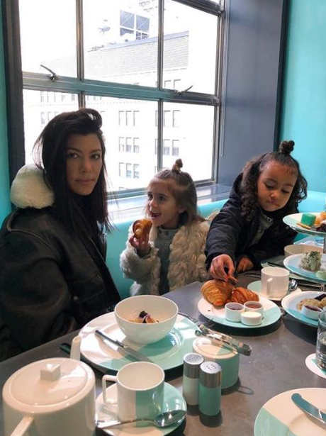 Kourtney Kardashian babysitting
