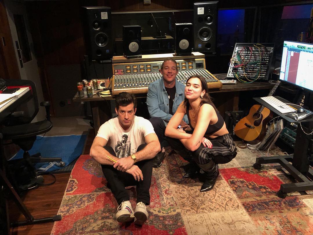 Dua Lipa, Mark Ronson and Diplo Instagram