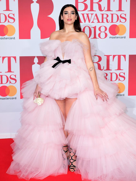 Dua Lipa at the BRIT Awards 2018