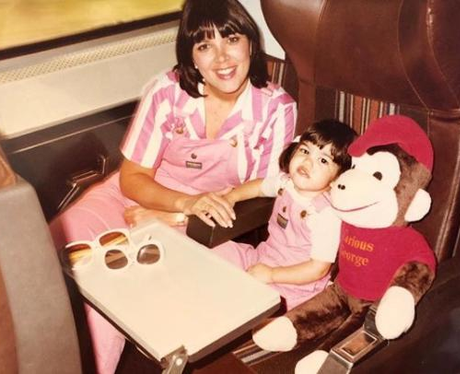 Kris Jenner and Kourtney Kardashian throwback