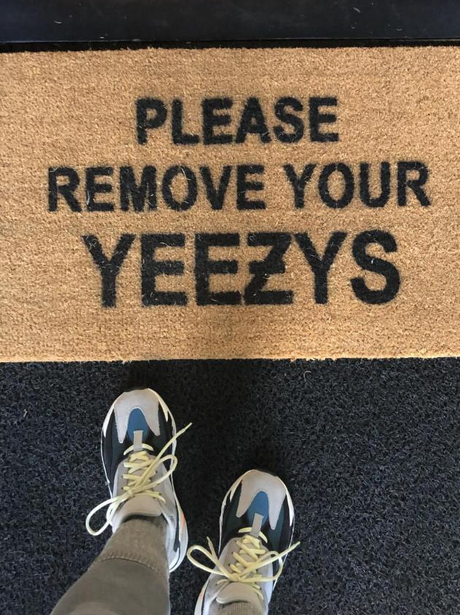 Kris Jenner's Yeezy mat