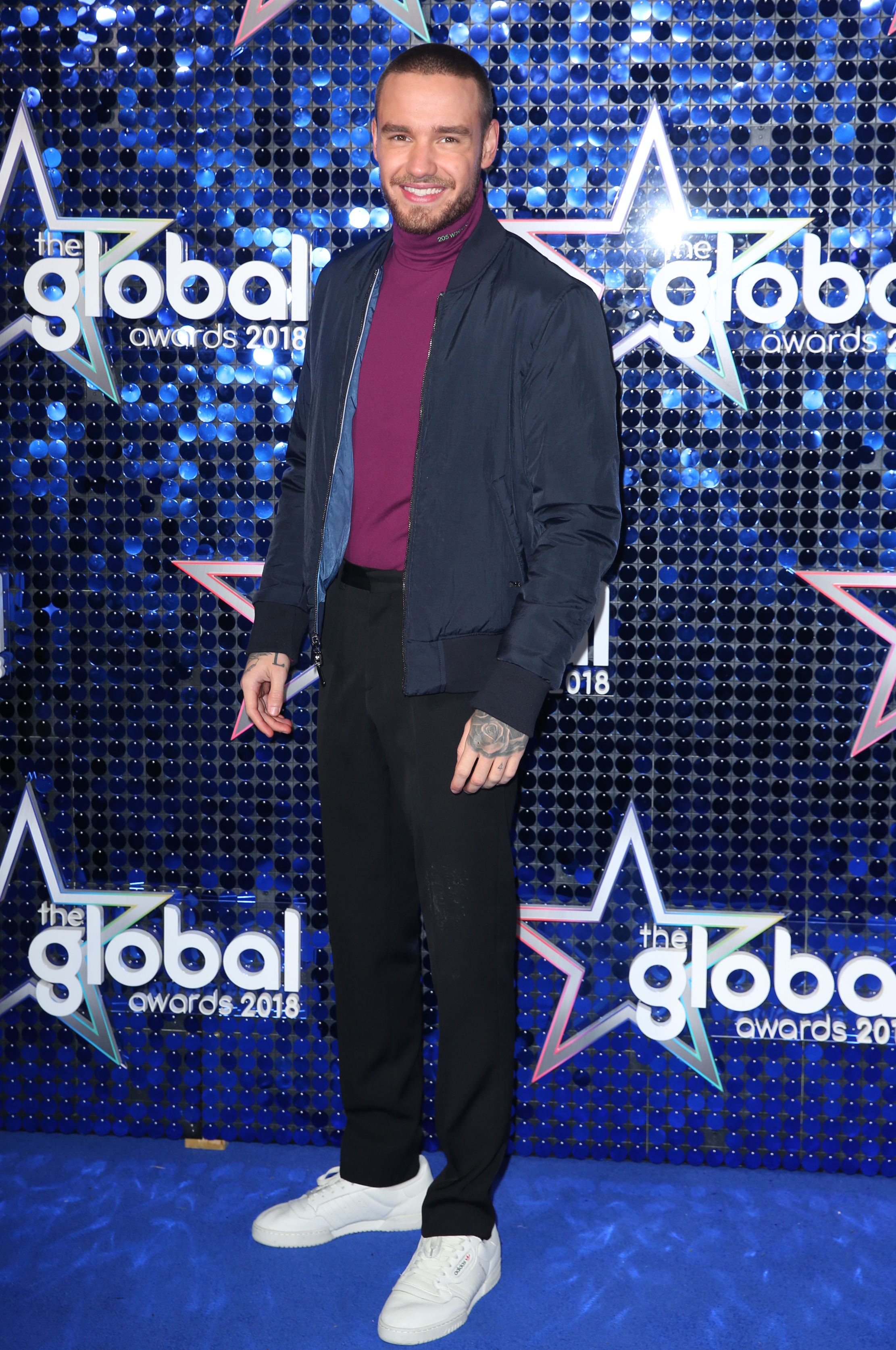 Liam Payne Global Awards 2018 blue carpet