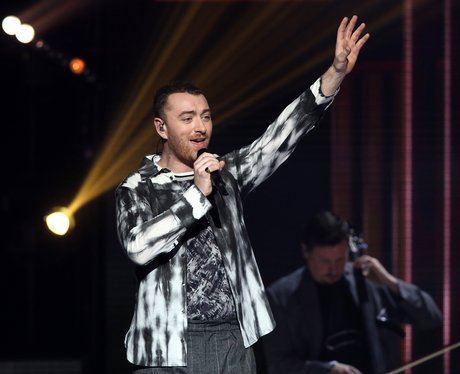 Sam Smith onstage during The Global Awards 2018