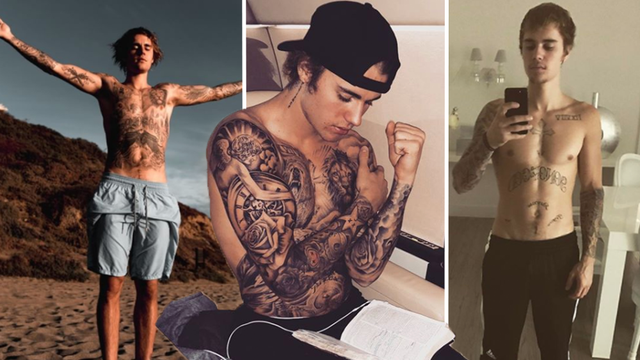 Justin Biebers Tattoos A Selena Gomez lookalike a Crown Jesus Ink  and More