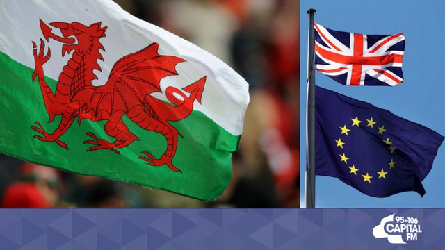 Welsh flag brexit graphic