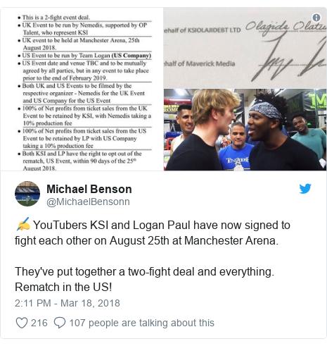 KSI & Logan Paul Contract