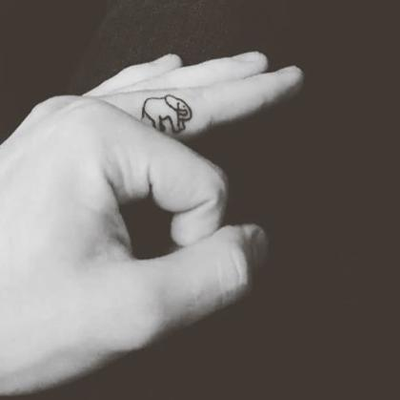 11 Fantastic Elephant Tattoos For Fingers