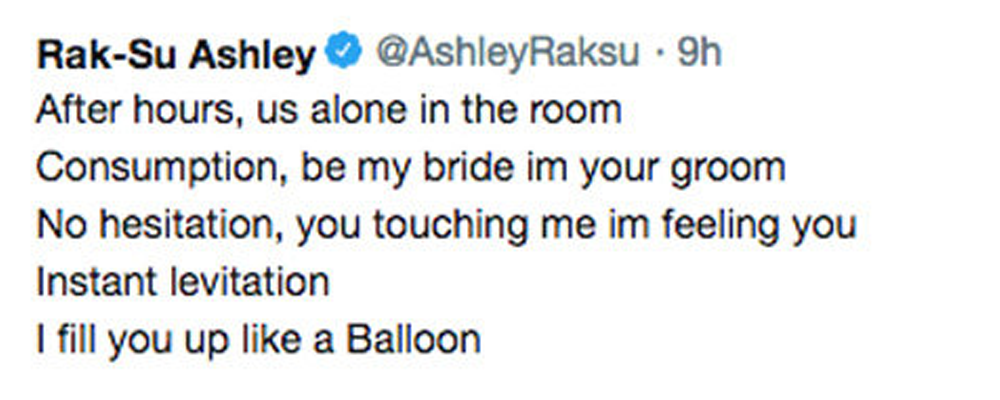 Rak-Su Ashley Tweet