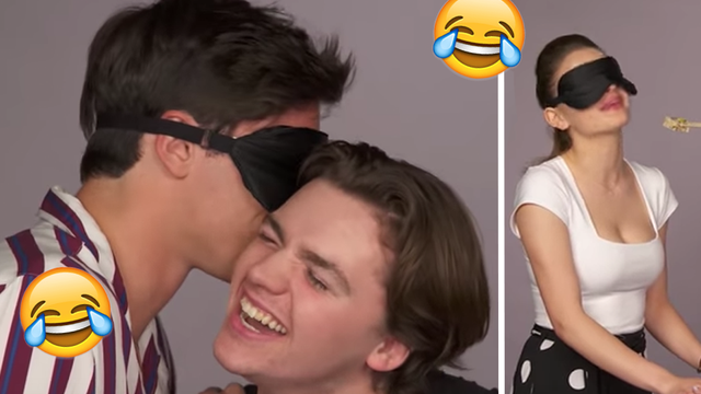 Kissing Booth Blindfold Challenge