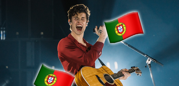 Shawn Mendes Performing live Portuguese flag