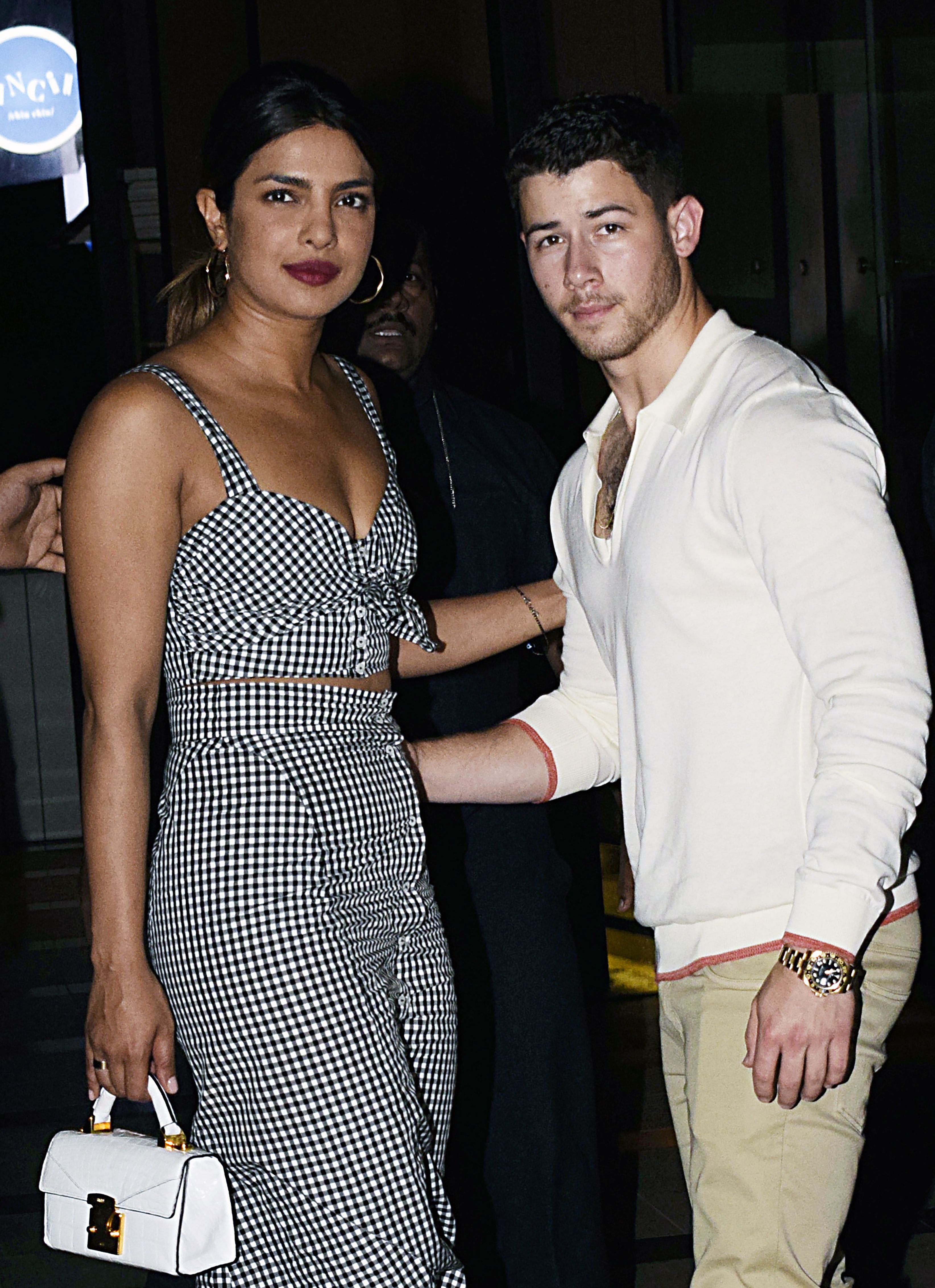 Nick Jonas Priyanka Chopra Mumbai 2018