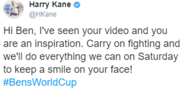 Harry Kane tweet birmingham