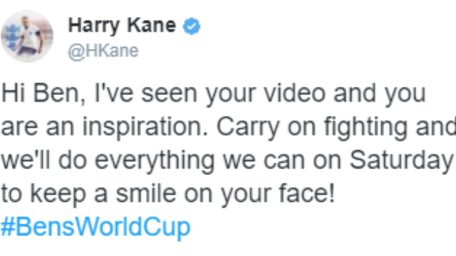 Harry Kane tweet birmingham
