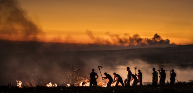 firefighters on Winter Hill Bolton