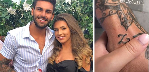 Love Island S Adam Collard Gets Zara Mcdermott Tattoo