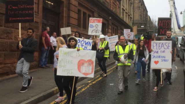 Glasgow school of art protest fire