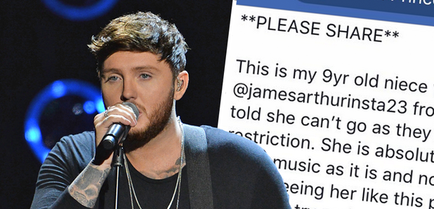 James Arthur Supports "Crushed" Fan After Mum Slam