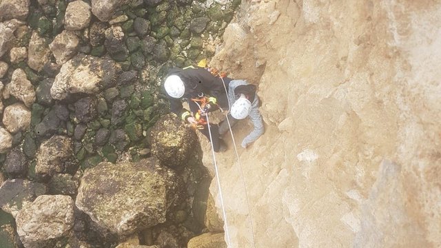 A teenager is rescued from rocks in South Shields