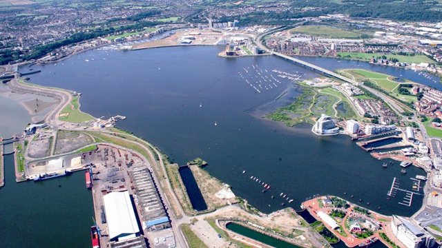 Cardiff Bay from the air