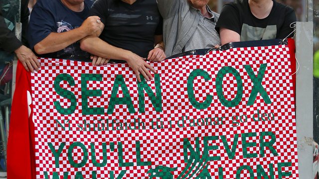 A banner for Sean cox